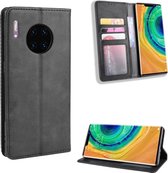 Magnetische gesp Retro Crazy Horse Texture Horizontale Flip Leather Case voor Huawei Mate 30 Pro, met houder & kaartsleuven & fotolijst (zwart)