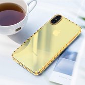Schokbestendig, transparant TPU Soft Case voor iPhone XS Max (goud)