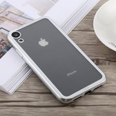 TOTUDESIGN Stijlreeks Galvaniseren Transparant TPU + PC-hoesje voor iPhone XR (zilver)