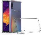 Krasbestendige TPU + acryl beschermhoes voor Galaxy A50 (transparant)