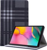 Geruite textuur horizontale flip lederen tas voor Galaxy Tab A 10.1 (2019) T510 / T515, met houder & kaartsleuven & portemonnee (grijs)