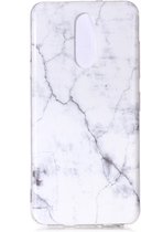 Voor LG K30 (2019) Gekleurd tekenpatroon IMD-afwerking Soft TPU beschermhoes (wit)