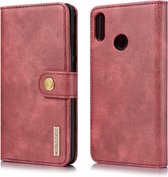 DG.MING Crazy Horse Texture Flip afneembare magnetische lederen tas voor Huawei P Smart (2019) / Honor 10 Lite / Nova Lite 3, met houder & kaartsleuven & portemonnee (rood)