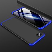 GKK Three Stage Splicing Full Coverage PC Case voor OPPO Realme C2 / A1K (Zwart Blauw)