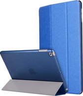 Voor iPad 10,2 inch Zijde Textuur Horizontale Flip Magnetische PU Leather Case, met drievoudige houder & Sleep / Wake-up-functie (blauw)