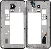 Let op type!! Middle Frame Bezel Back Plate Housing Camera Lens Panel  for Galaxy Note 4 / N910F(White)