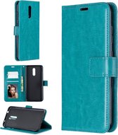 Voor Nokia 3.2 Crazy Horse Texture Horizontaal Flip Leren Case met Houder & Kaartsleuven & Portemonnee & Fotolijst (Blauw)