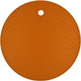 Pannen Onderzetter | Keuken Accessoires  | Anti-Slip | Honeycomb | Ø 18 cm | Oranje