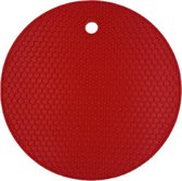 Pannen Onderzetter | Keuken Accessoires  | Anti-Slip | Honeycomb | Ø 18 cm | Rood