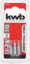 KWB - Schroefbits 25mm - 3 stuks - Pozidrive Pz-1