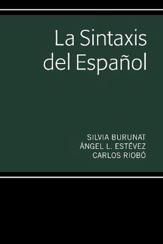 La Sintaxis del Español - cover