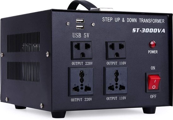 rand Onvergetelijk Ministerie Omvormer 3000 watt ST-3000VA spanningsomvormer Voltage Converter 220V naar  110V... | bol.com
