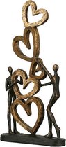 Poly sculptuur Hart op Hart  Decoratief object, hart, huwelijk, liefde, beeldhouwwerk