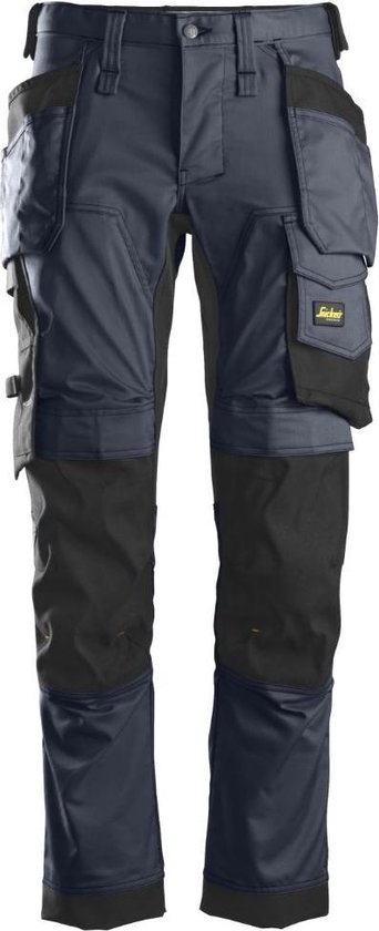 Foto: Snickers allroundwork stretch werkbroek holsterzakken 6241 mannen navy zwart 56