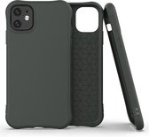 Soft Color Case Flexibele Siliconen TPU case iPhone 11 - Donkergroen