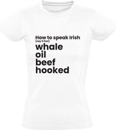 Speak Irish Dames t-shirt | ierland | ireland | belfast | pub | dublin | engeland | brexit | Wit
