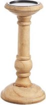 houten Kandelaar - Kaarsenstandaard - Natuur - 27cm