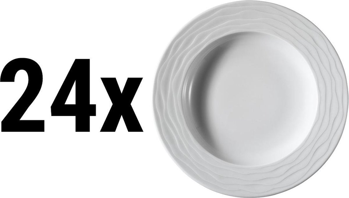 (24 stuks) SEA WAVE - Diep bord - Ø 23 cm | GGM Gastro