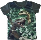 S&C dinosaurus t-shirt - Dino shirt - Shunosaurus  / Ceratosaurus - groen - maat 110/116 (6)