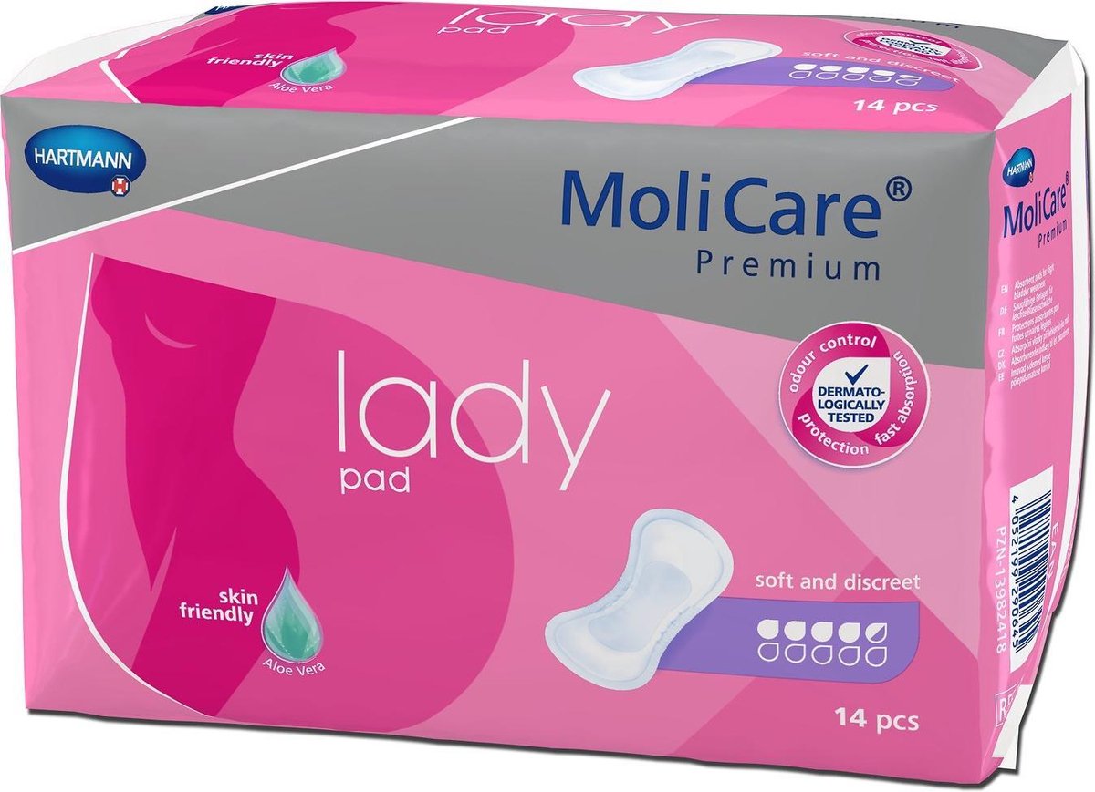 Goedkoopste Hartmann Molicare Premium Lady Pads 4.5 druppels - 12 pakken van 14 stuks