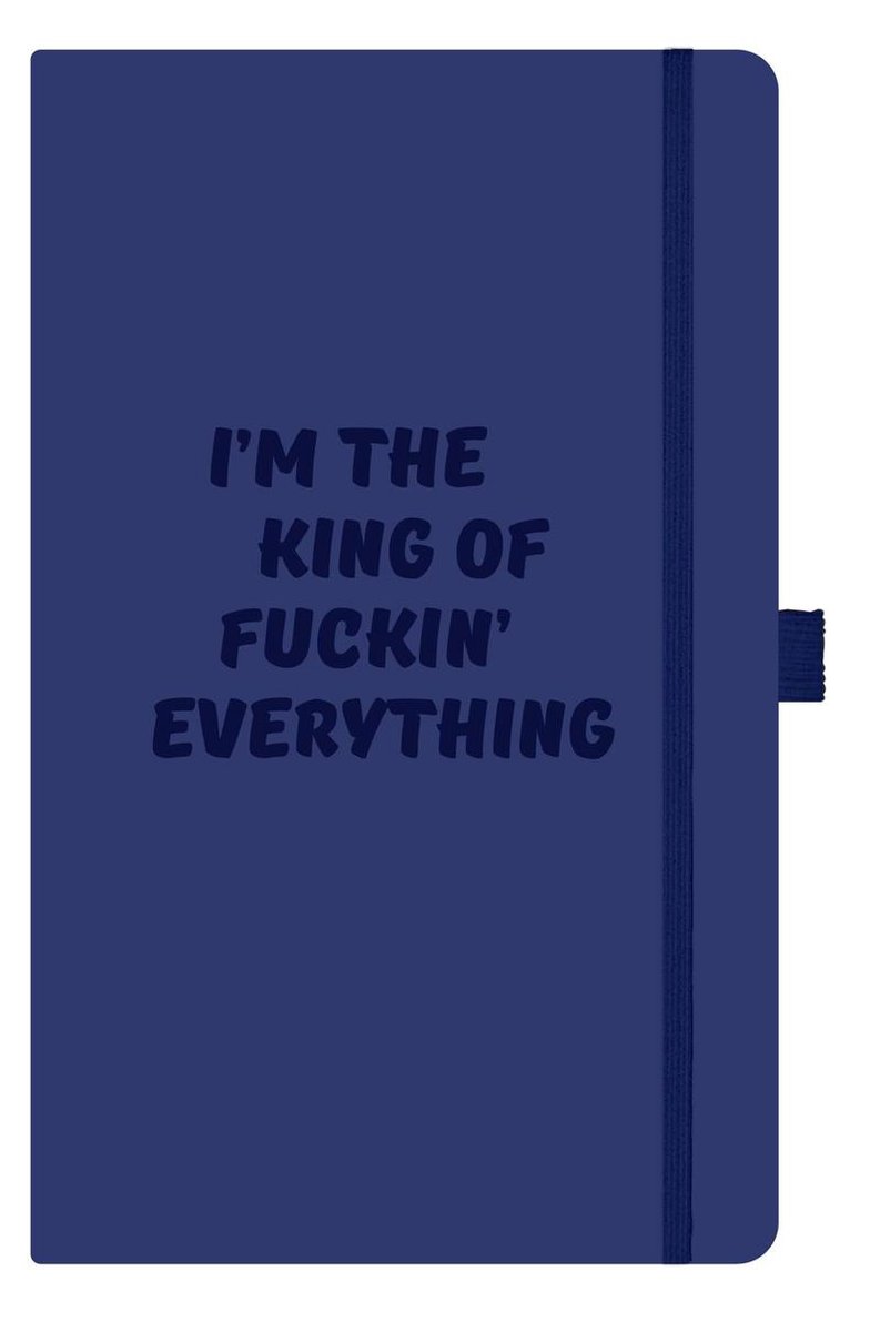 Notitieboek A5 blauw - quote - I Am The King
