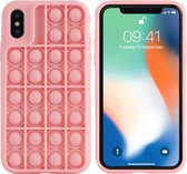 iMoshion Pop It Fidget Toy - Pop It hoesje voor de iPhone Xs / X - Roze
