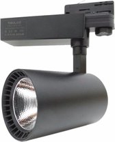 LED Railspot 30W 80 ° driefasig ZWART - - Blanc Froid 6000k - 8000k