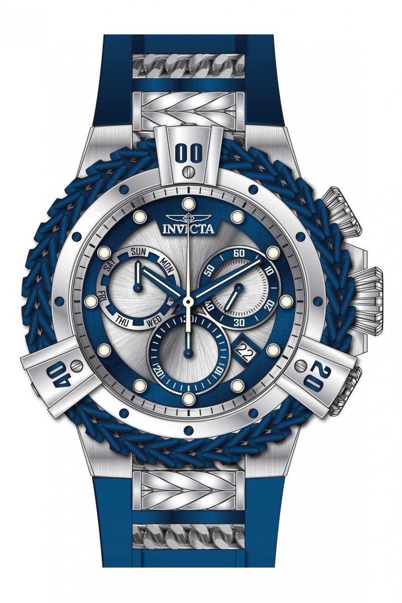 Invicta Bolt - Hercules 35584 Heren Horloge - Waterdicht - Analoog - Quartz Uurwerk - Roestvrij Staal met zilveren Wijzerplaa