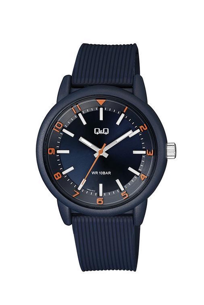 QQ-VR52J017-horloge-rubberband-blauw-10bar waterdicht