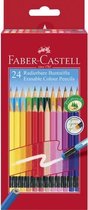 Faber-Castell kleurpotloden - etui 24 stuks - uitwisbaar - met gum - FC-116625