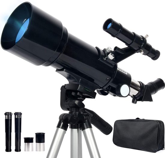 Sterrenkijker - ZINAPS Astronomische telescoop, 400/70 mm  refractortelescoop, zwart,... | bol.com