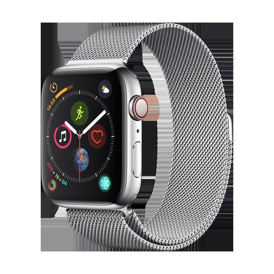Elegant Series bandje geschikt voor Apple Watch Bandje - Milanese Loop  42/44mm - Zilver | bol.com
