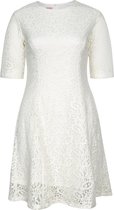 La V  Kanten jurk met driekwart mouwen Wit - 158
