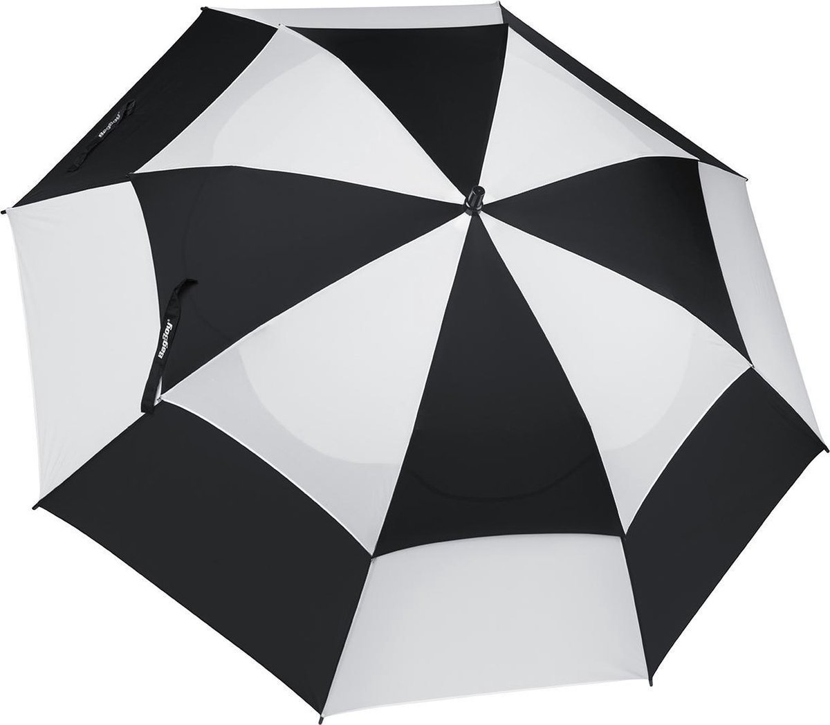BagBoy golfparaplu Double Canopy (zwart-wit)
