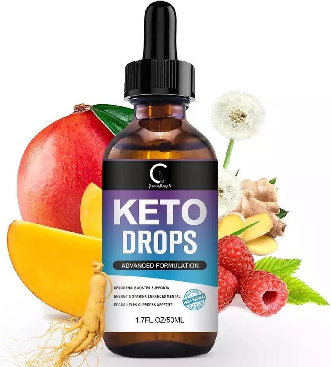 Keto / druppels / kuur / afvallen / detox / kuur / afslanken