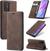 Retro Wallet Slim Case - Telefoonhoesje - Portemonnee Hoesje voor Samsung Galaxy S20 Ultra - Bruin