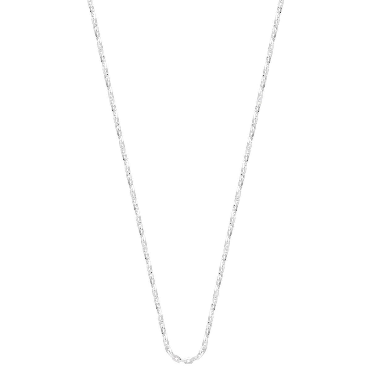 Lucardi Dames Ketting - Echt Zilver - Ketting - Cadeau - 38 cm - Zilverkleurig