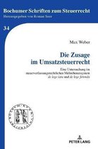 Bochumer Schriften Zum Steuerrecht-Die Zusage im Umsatzsteuerrecht
