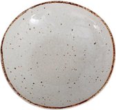 Kitchen trend - servies - Stone creme - amusebord - aardewerk - set van 6 - 15 cm rond