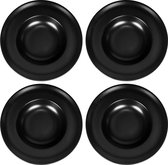 Gusta - Pastabord - Zwart - ø30cm - set 4 stuks