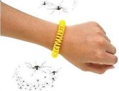 1 Muggenbandje - Muggen Armbandjes-Muggenbescherming- 1 x Anti Muggen Armband - Citronella armband - Muggen Verjager - Armbandje Tegen Muggen - kleur geel - extra strong - waterproof -