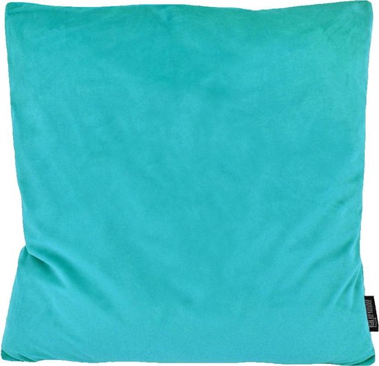 Housse de coussin en velours Blauw Aqua | Velours - Polyester | 45 x 45 cm