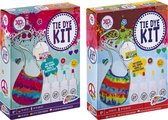 Tie dye kit Grafix - 2 pakketten - beide tie dye kits voorzien van Verf - tas - elastiekjes