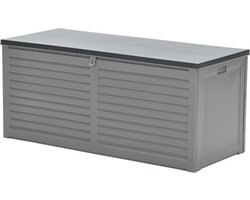 Primo kussenbox - kunststof - 490L - 146x61 cm - donkergrijs - zwart