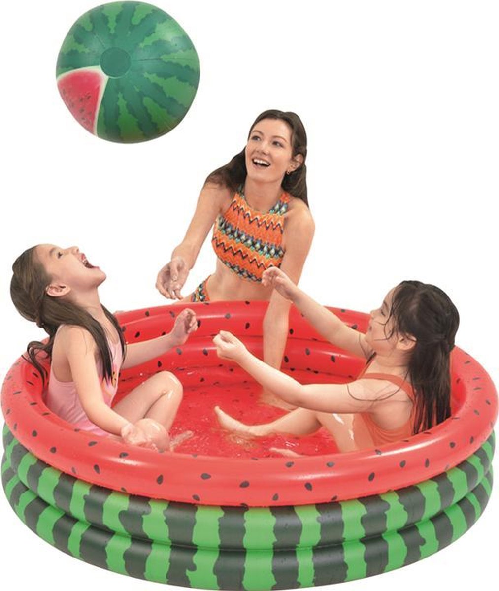 SunClub watermeloen opblaas zwembad voor kinderen 120 x 30cm