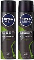 NIVEA MEN Deep Amazonia Deodorant Spray - DUOPAK - 2 x 150 ml