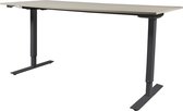 Zit Sta Bureau - Elektrisch 160x80 Havana Kersen - zwart frame