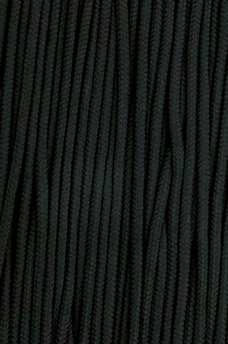 koord zwart - 4 mm - jassenkoord black - kledingkoord voor capuchon/jas/parka - 2 m hobbykoord