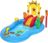 Kinderzwembad - Speelbad - HET  WILDE WILDE WESTEN - Waterpark - Bestway - Glijbaan - Met Watersproeier - 264 x 188 x 140 CM