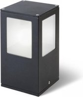 WhyLed Eclairage mur/plancher | Noir / gris argent | LED | E27 Montage | IP44